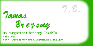 tamas brezsny business card